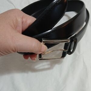 Men's Black Leather Belt
